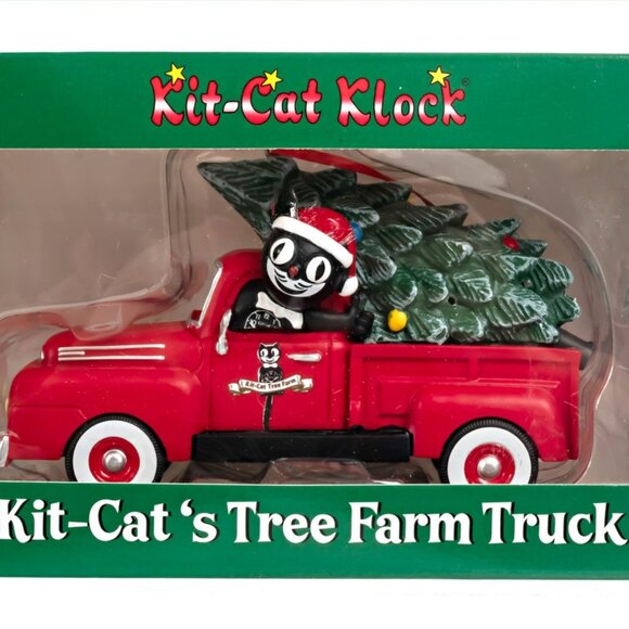 Kit-Cat Klock driving a red truck LIGHT UP Christmas Ornament - Picture 8 of 9